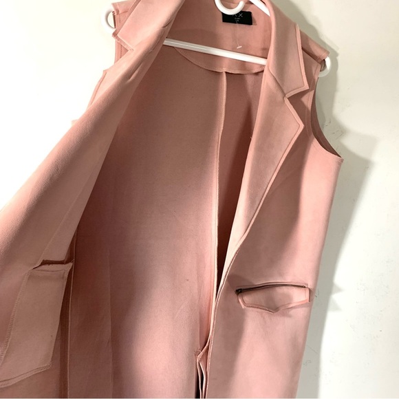 AX Paris Pink sleeveless Faux Suede Vest Jacket NEW - Picture 9 of 11
